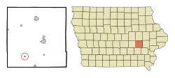 Location of Millersburg, Iowa