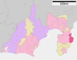 Location of Itō in Shizuoka Prefecture