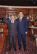 President of Bosnia and Herzegovina Alija Izetbegović and his advisor Adamir Jerković.