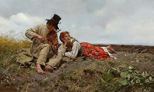 Idyll, 1885 by Józef Chełmoński (Polish, 1849-1914)