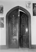 1960 HABS photo of gothic interior doors