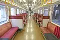 Interior of KiHa 110–228 series in May 2022