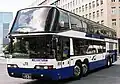 Double-decker coach bus, used for long-distance travel in Japan