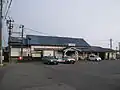 The station building and forecourt in August 2013, before rebuilding