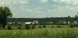 View of the village as seen from nearby Jabłowo