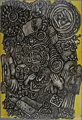 Crimped Drawing, n.d. combined technique, 30x21cm MNMA, Jagodina