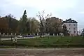 Trees behind the castle