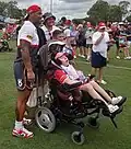 Isaako with fans