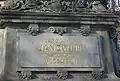 Original plaque with dedication