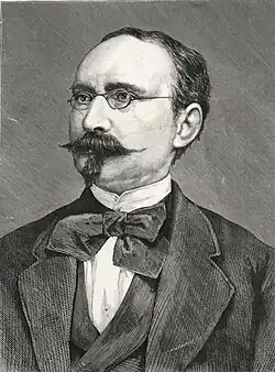 An engraving of Zachariasiewicz by Józef Holewiński from the weekly newspaper Kłosy, 1875