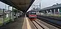 Japan Railways 205 series trainset arrives at Cilejit station
