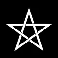 Seimei Kikyō / Seimei Kikyō (晴明紋; lit. "Clearest/Brightest Crest", or the "Seal of Abe-no-Seimei") is a pentagram used by Abe no Seimei[12] as the symbol of the Onmyōryō (Bureau of Taoist Geomancy) and Onmyōdō-itself, given its association with the Five Chinese Elements.
