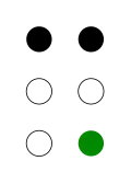 ⠩ (braille pattern dots-146)