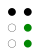 ⠹ (braille pattern dots-1456)