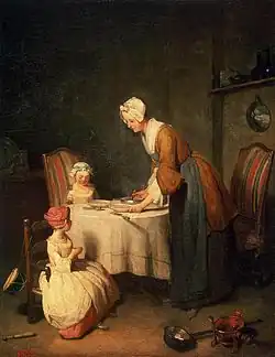 Saying Grace (1744), oil on canvas, 50 x 38&nbsp;cm., Hermitage Museum