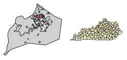 Location of Bancroft in Jefferson County, Kentucky