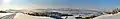 Panorama of Giant Mountains from the north (from Poland) in winter