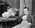 Joanna Roos and fellow actor Osgood Perkins during a 1930 performance of the Chekhov play Uncle Vanya