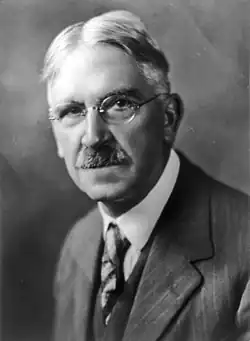Bust portrait of Dewey, facing slightly left