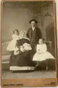 Jozef Májek after birth – parents – Helena and Jozef, siblings – from left, Anna, Jozef, Helena.