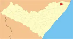 Location of Jundiá in Alagoas