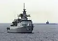 KD Lekiu passes by the US Navy submarine USS&nbsp;La Jolla during a submarine warfare exercise at CARAT 2011.