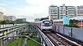 A KSF C151A approaching Khatib MRT station in 2020.