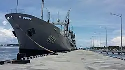 Indonesian Navy oil tanker KRI Arun (903). Ex-RFA Green Rover (A268)