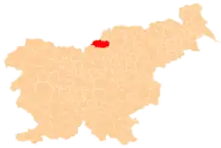 The location of the Municipality of Črna na Koroškem