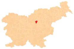The location of the Municipality of Vransko