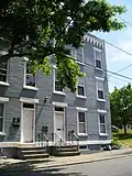 Side view capturing just the 350 section of the building from a little further down Eighth Street
