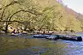 Kayakers on the Ourthe near Nadrin