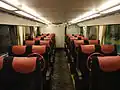 The lower deck of a type 8800 bilevel car in July 2014