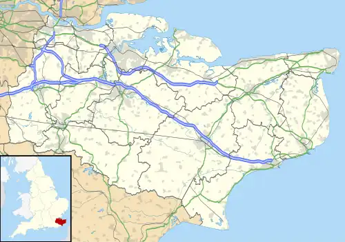Ottinge is located in Kent