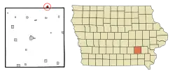 Location of North English, Iowa