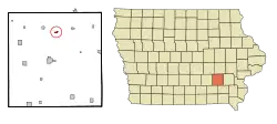 Location of Webster, Iowa