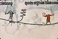 Combatants carrying their heads, Breviary of Verdun, Summer