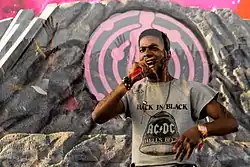 Kid Cudi performing at Coachella in 2014