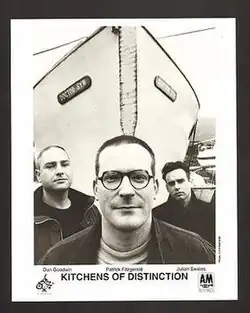 L to R, Dan Goodwin, Patrick Fitzgerald, Julian Swales (1992)