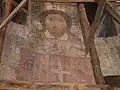 Christ depicted in fresco. Church