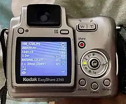 EasyShare Z740 back