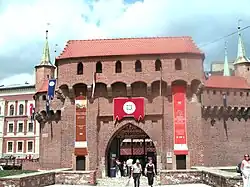Kraków Barbican modern entrance