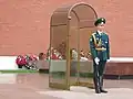 Guarding the Tomb of the Unknown Soldier, with a ceremonial SKS rifle