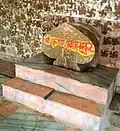 Krishna's Vivah Mukut placed near Venu Kup in Bhandirvan