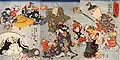 The Seven Lucky Gods in a woodblock print by Utagawa Kuniyoshi