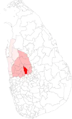 Location of Kurunegala