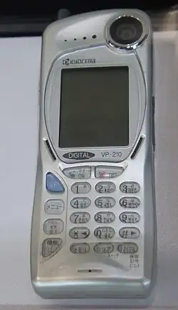 Image 74The Kyocera VP-210 Visual Phone was the first commercial mobile videophone. The Personal Handy-phone System (PHS) phone was introduced in Japan (1999). (from History of videotelephony)