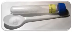Crystal sample from the saturated citric acid solution.