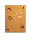 earthenware ceramic elements on wood, covered with Plexiglas