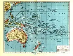 A 1932 German map showing Ganges Island east of the Bonin Islands